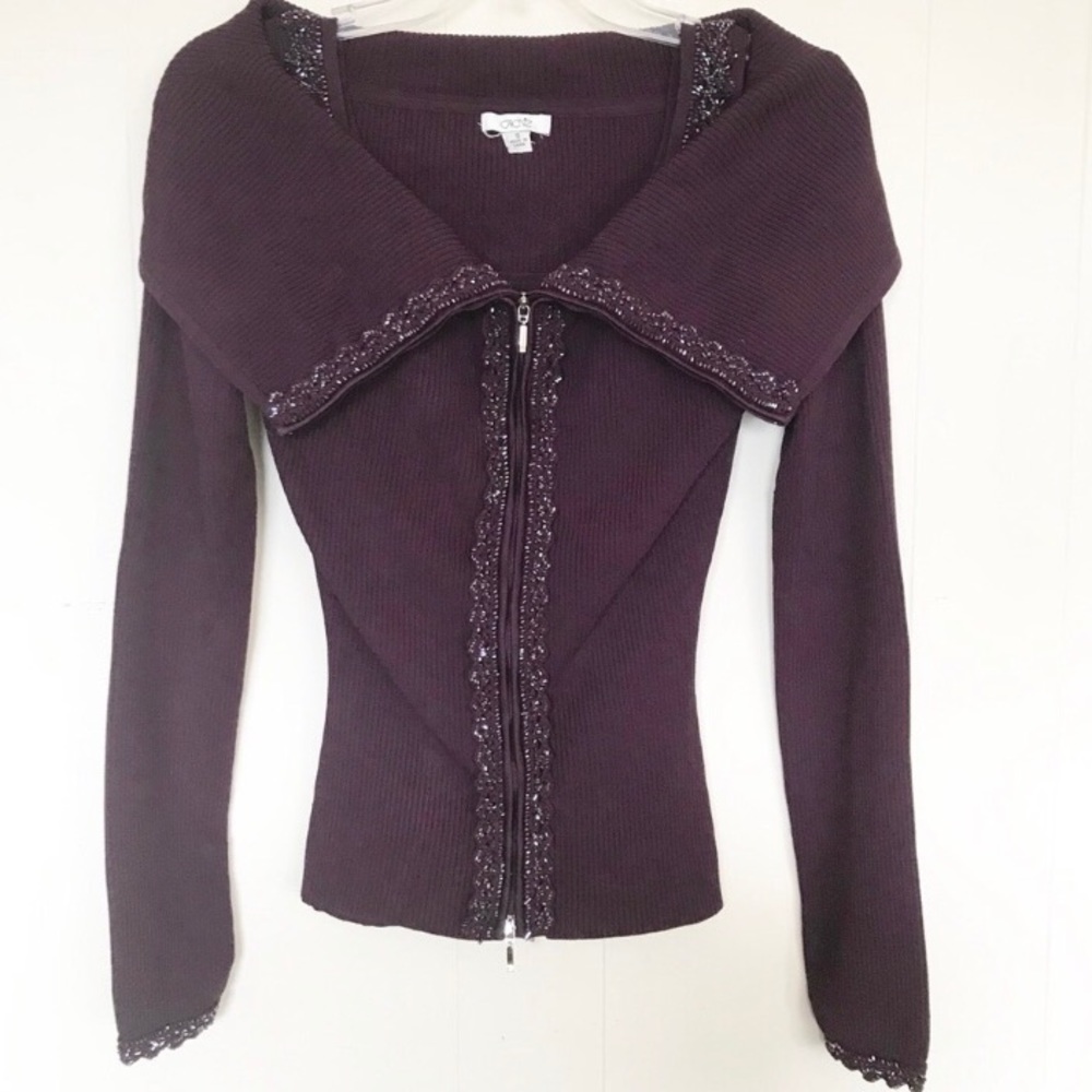 SOLD - Cache Cowl Neck Sweater with Tank Top Set